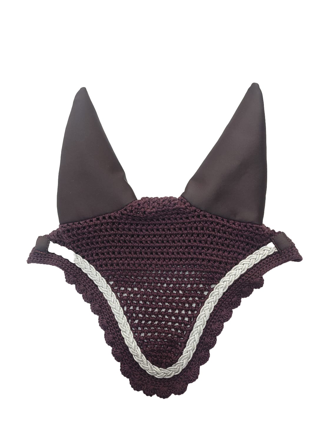 Royal Plum Hand-Knit Equestrian Fly Veil