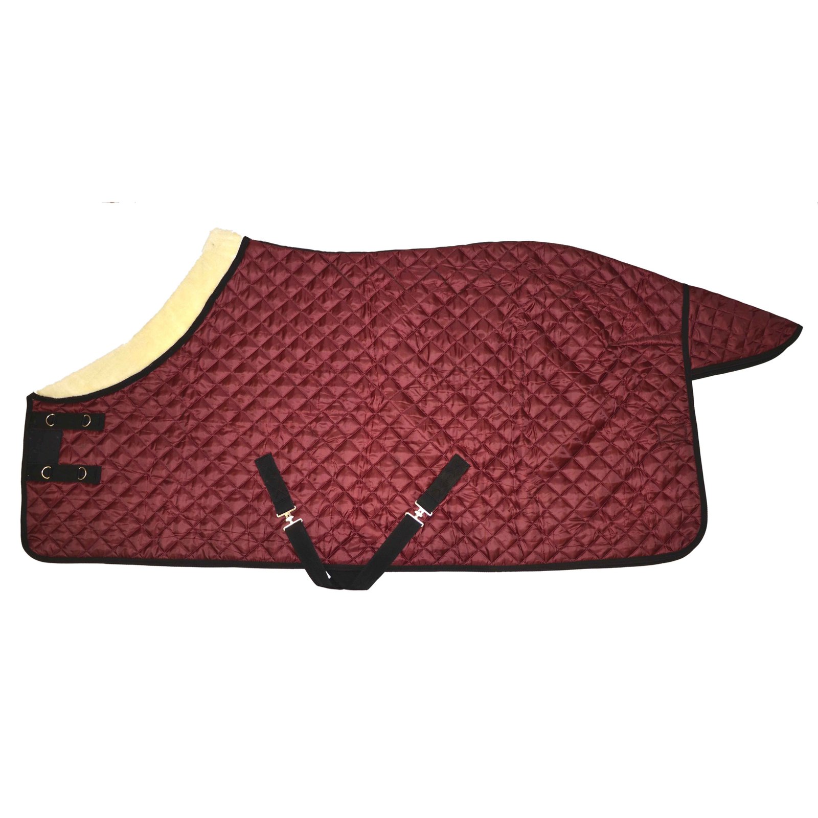 Luxury Burgundy Quilted Stable Blanket