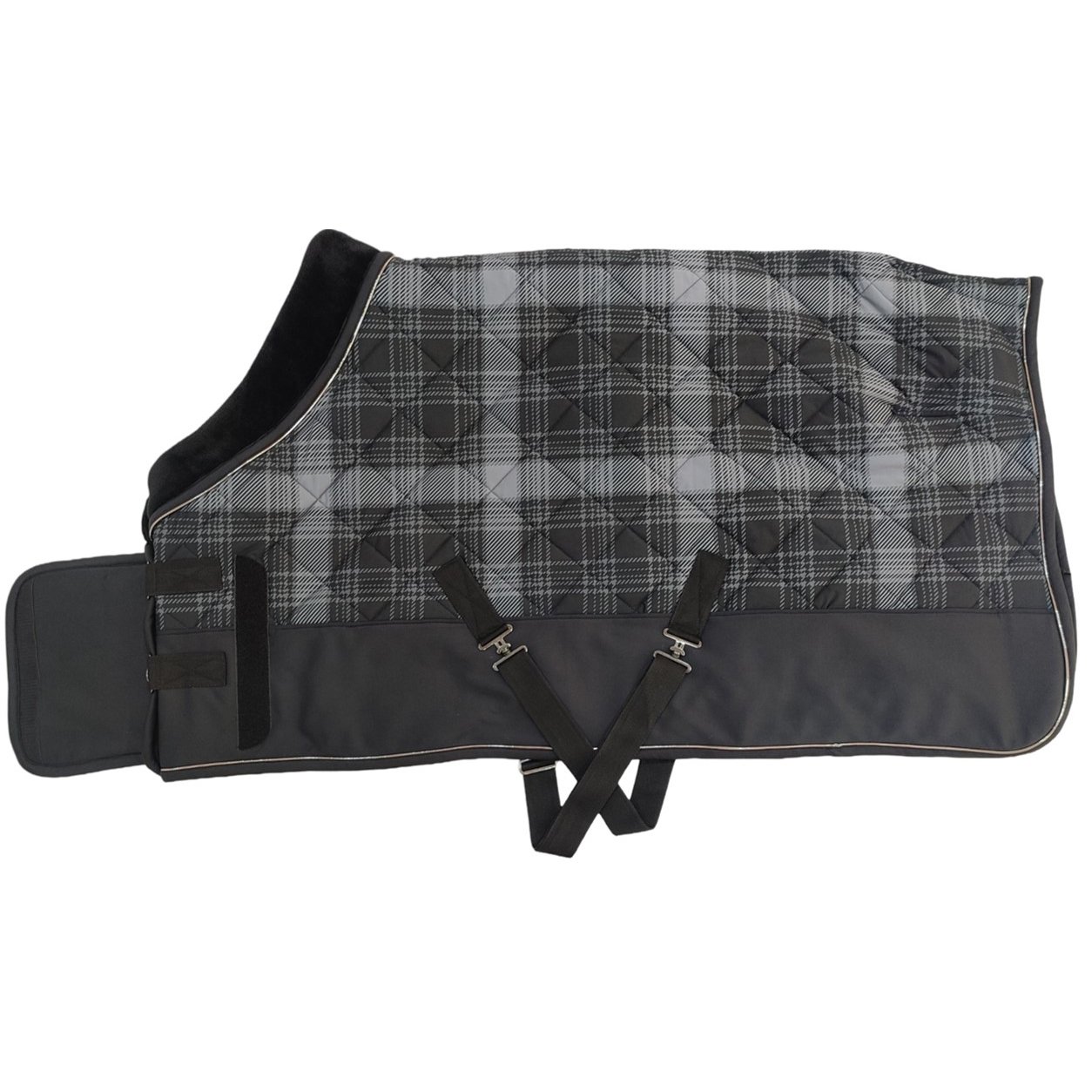 Charcoal Tartan Performance Show Rug