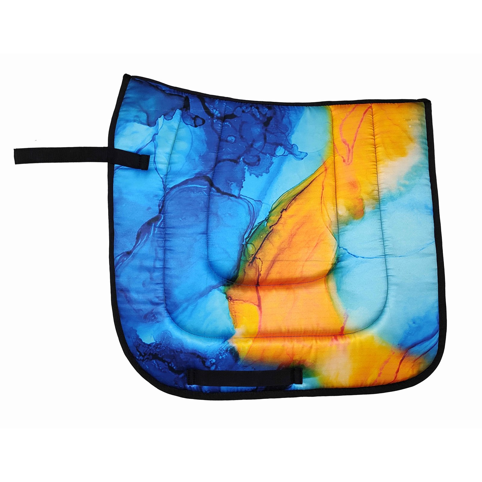 Vibrant Abstract Art All-Purpose Saddle Pad with Fluid Color Design