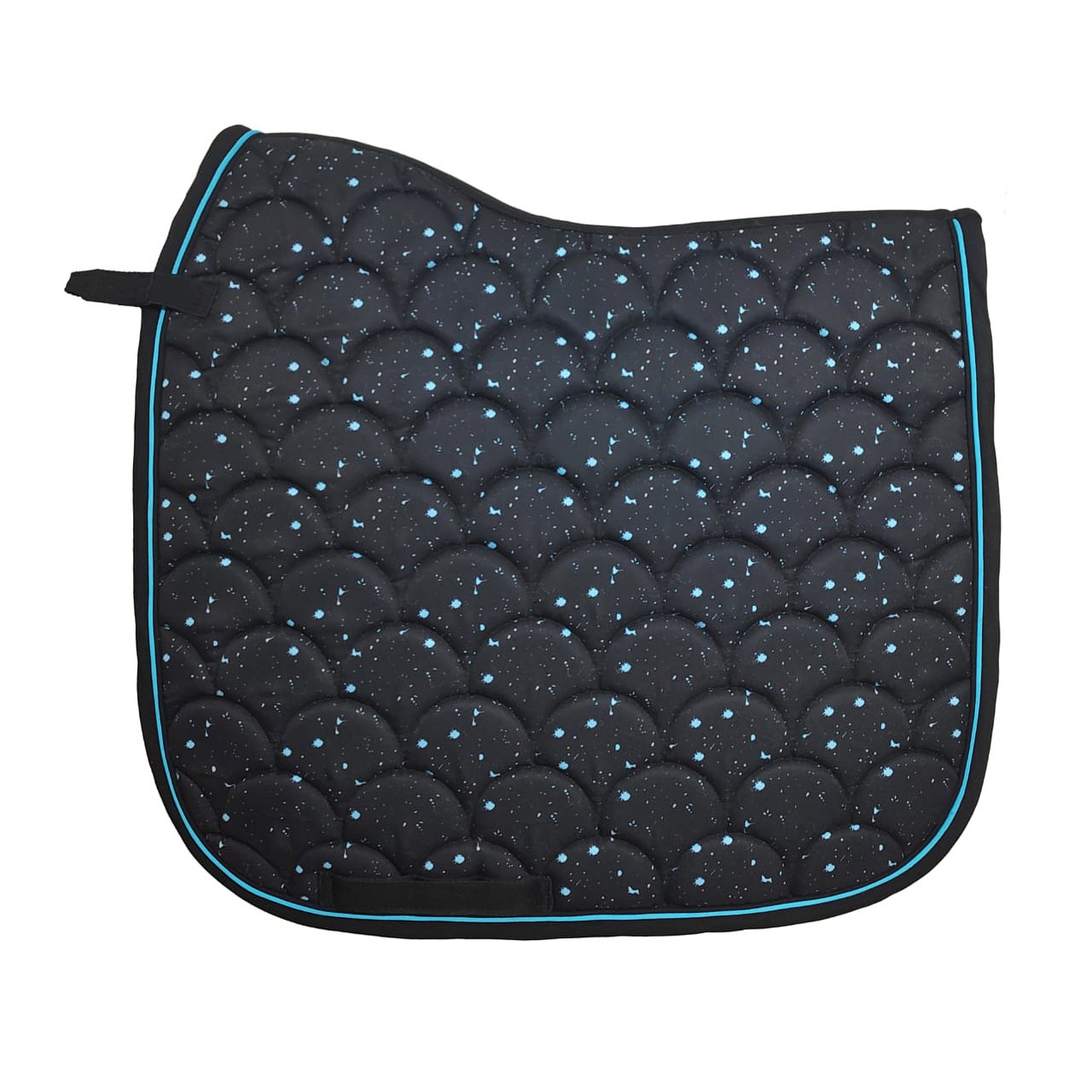 Celestial Night Sky Quilted Saddle Pad with Turquoise Accents