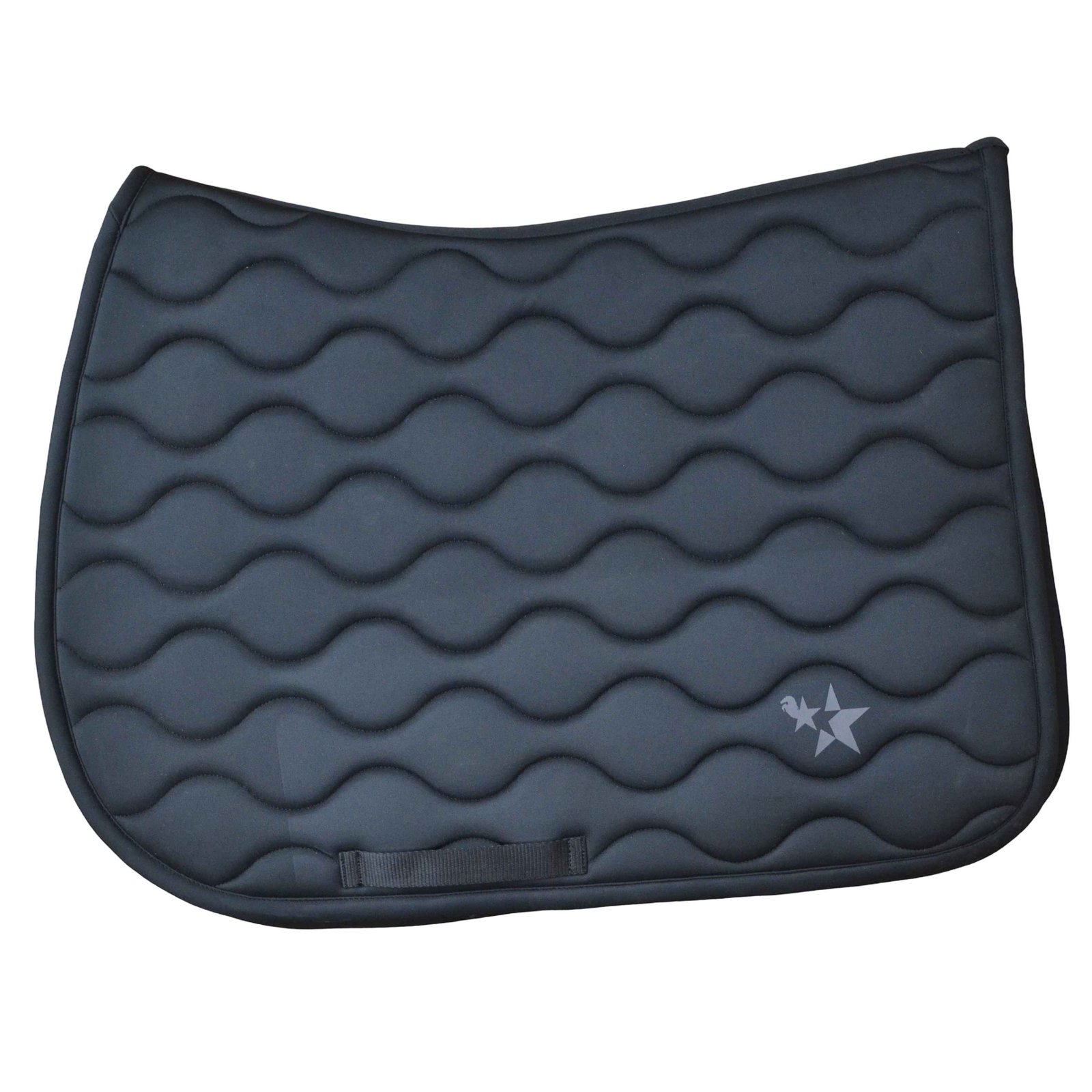 Black Wave-Quilted Performance Saddle Pad