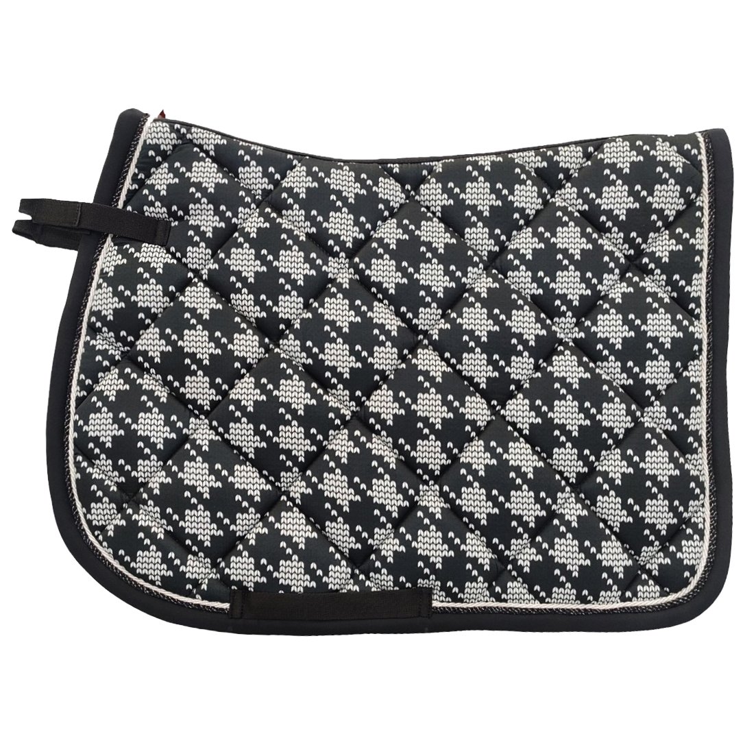 Nordic Knit Performance Saddle Pad with Silver Braided Cord