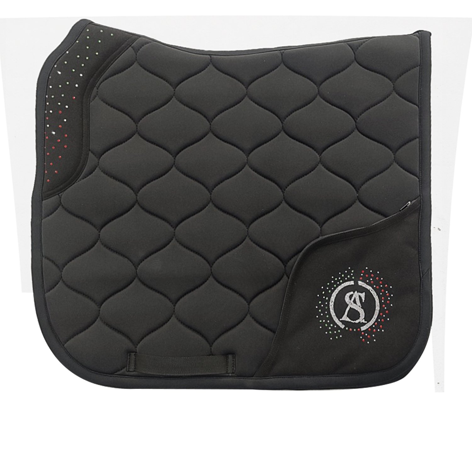 Obsidian Eclipse Crystal-Embellished Saddle Pad