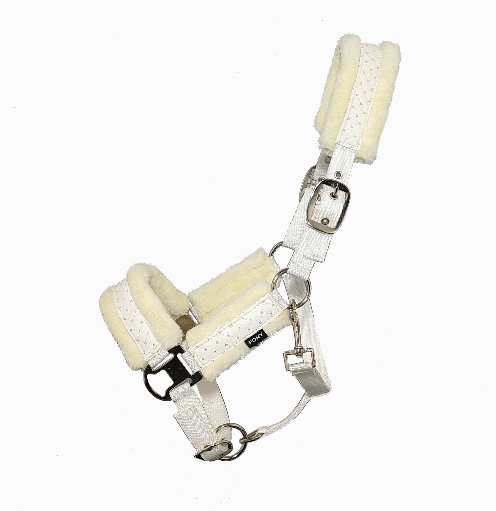 White Shearling Pony Halter